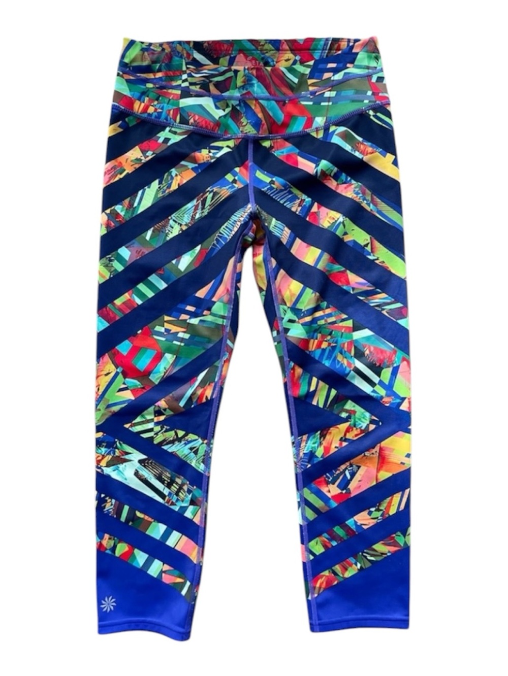Athleta High Rise Abstract Print Activewear Yoga Exercise Pants Women’s Small